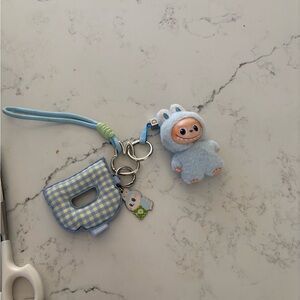 Popmart Labubu Love Series D Checkered Keychain Set